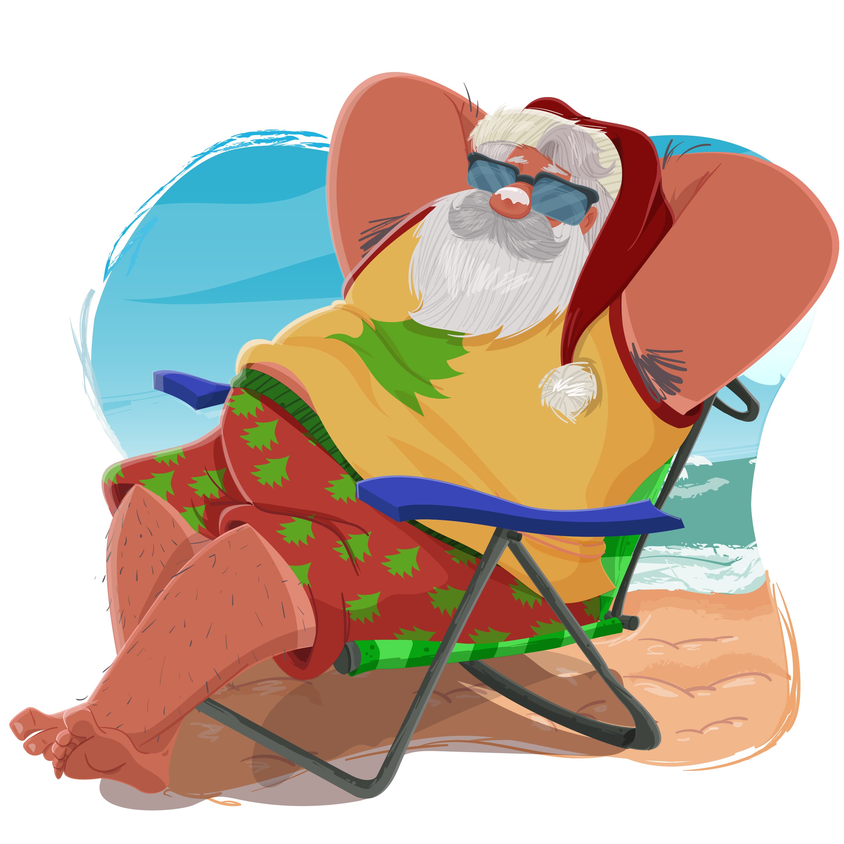 Papai Noel na praia (Sol)