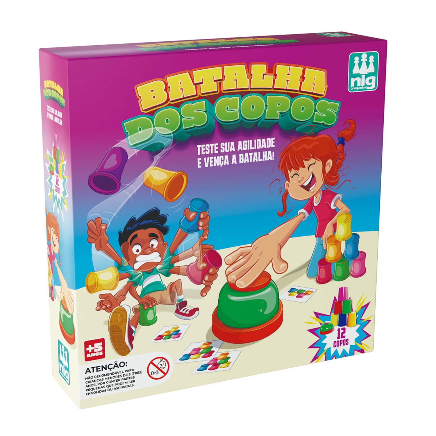 Jogo "Batalha dos Copos" da Nig Brinquedos.