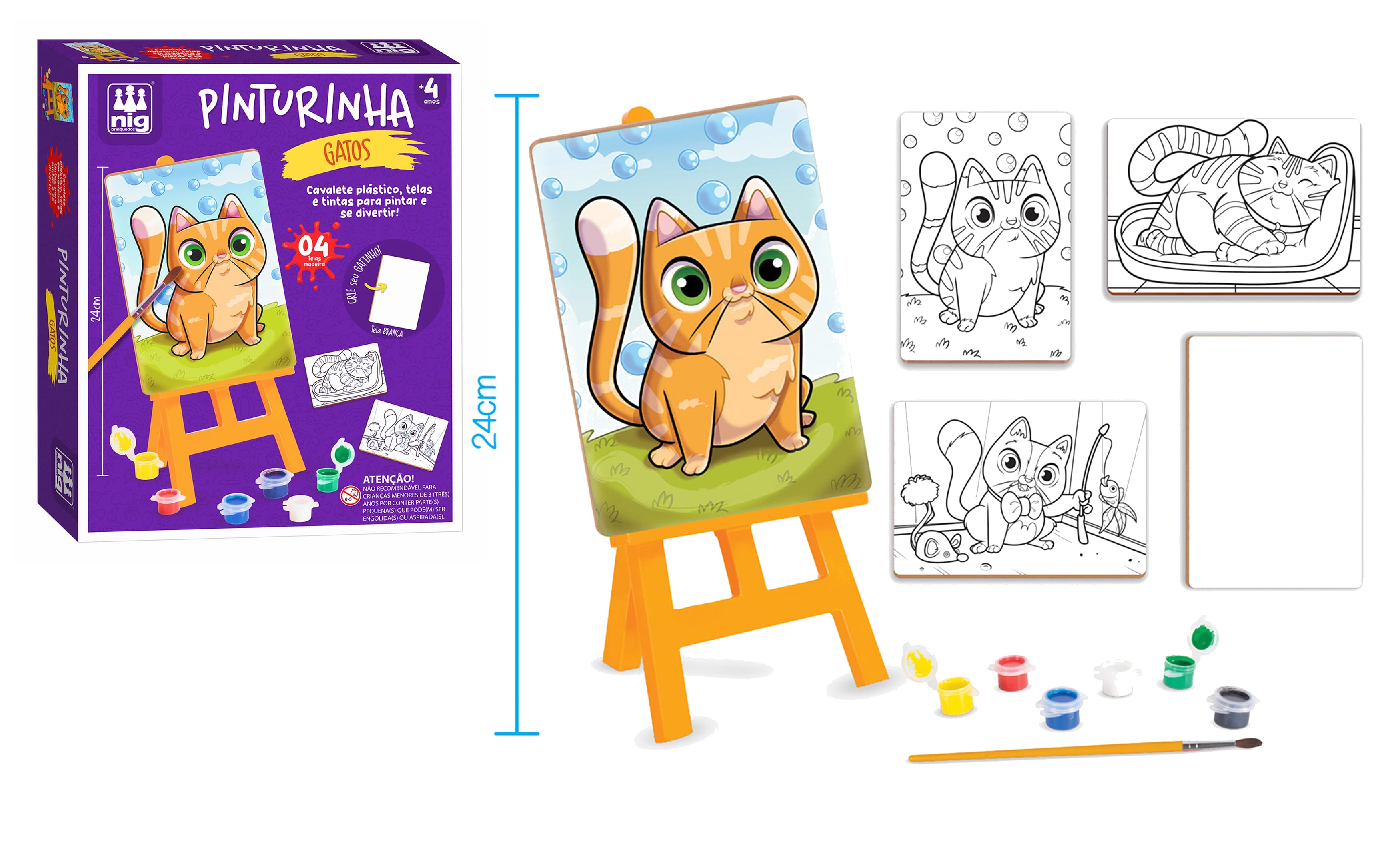 Coleção Pinturinhas Gatos (Nig Brinquedos)